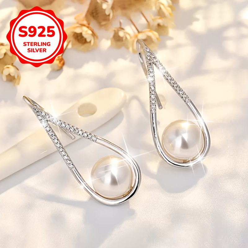 925 Silver Water Drop Earrings, Women's Fashion Jewelry